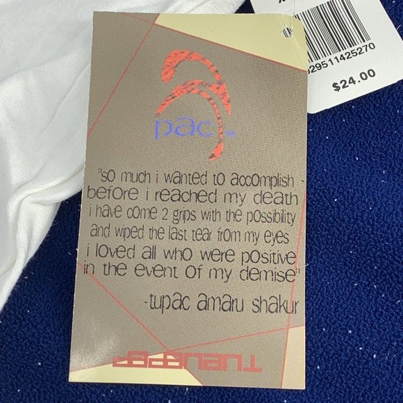 Men's‎ 2Pac Tupac Shakur Winterland Short Sleeve T-Shirt White 2XL NOS - Picture 6 of 7